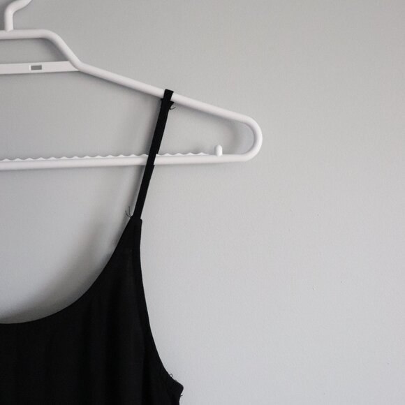 Harlow Women's Black Sz XS Tiered Strappy Relaxed Bohemian Flowy Mini Dress - Picture 5 of 11